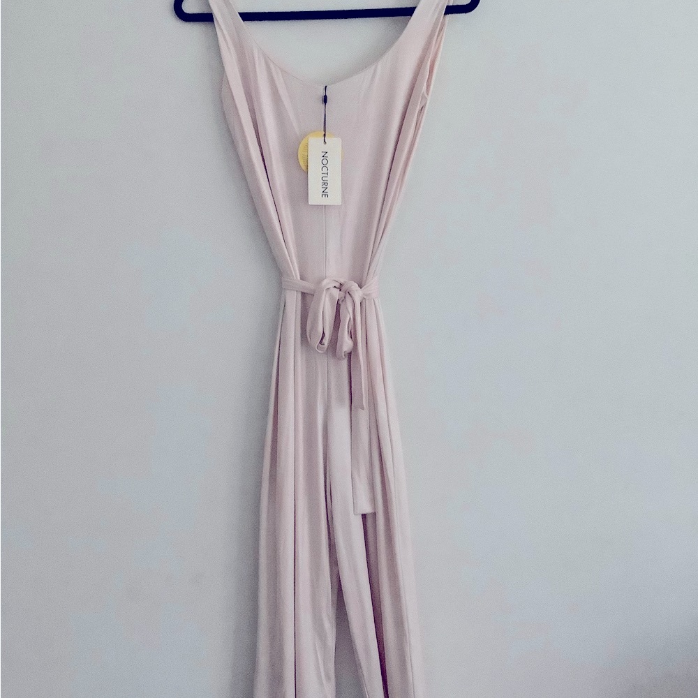 Blush Jumpsuit with Belt